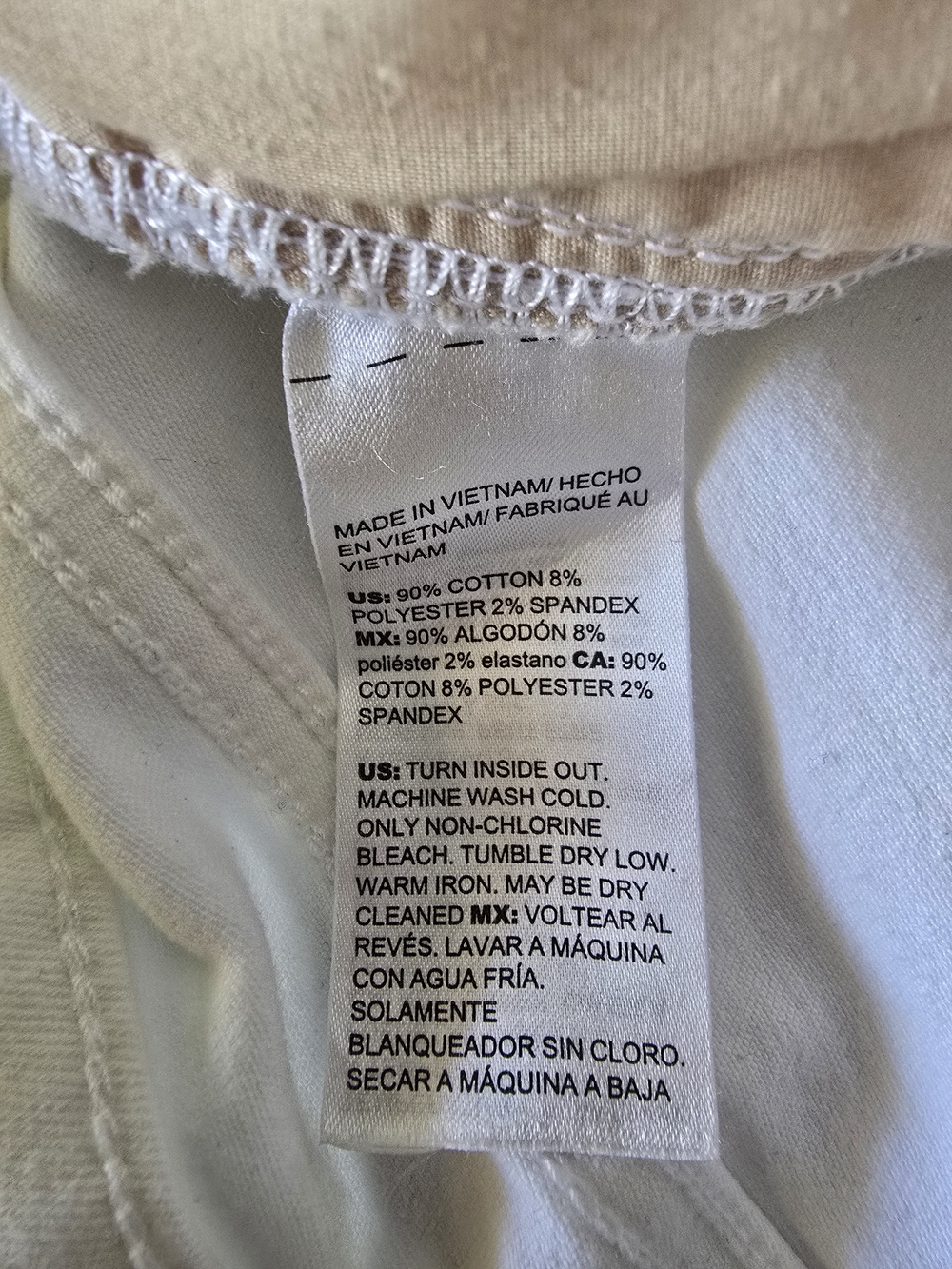 White House Black Market Minimalist Cream Wide-Leg High Rise Jeans, Size 4 - Picture 10 of 12